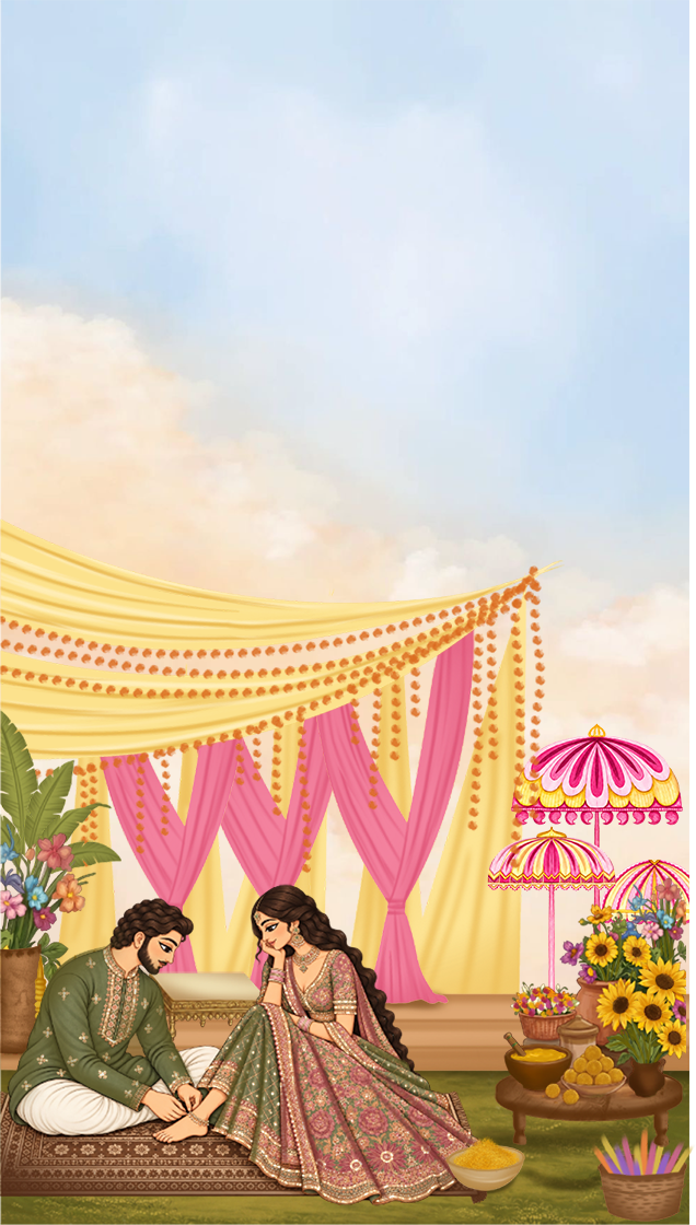Haldi Carnival Ceremony Scene Background